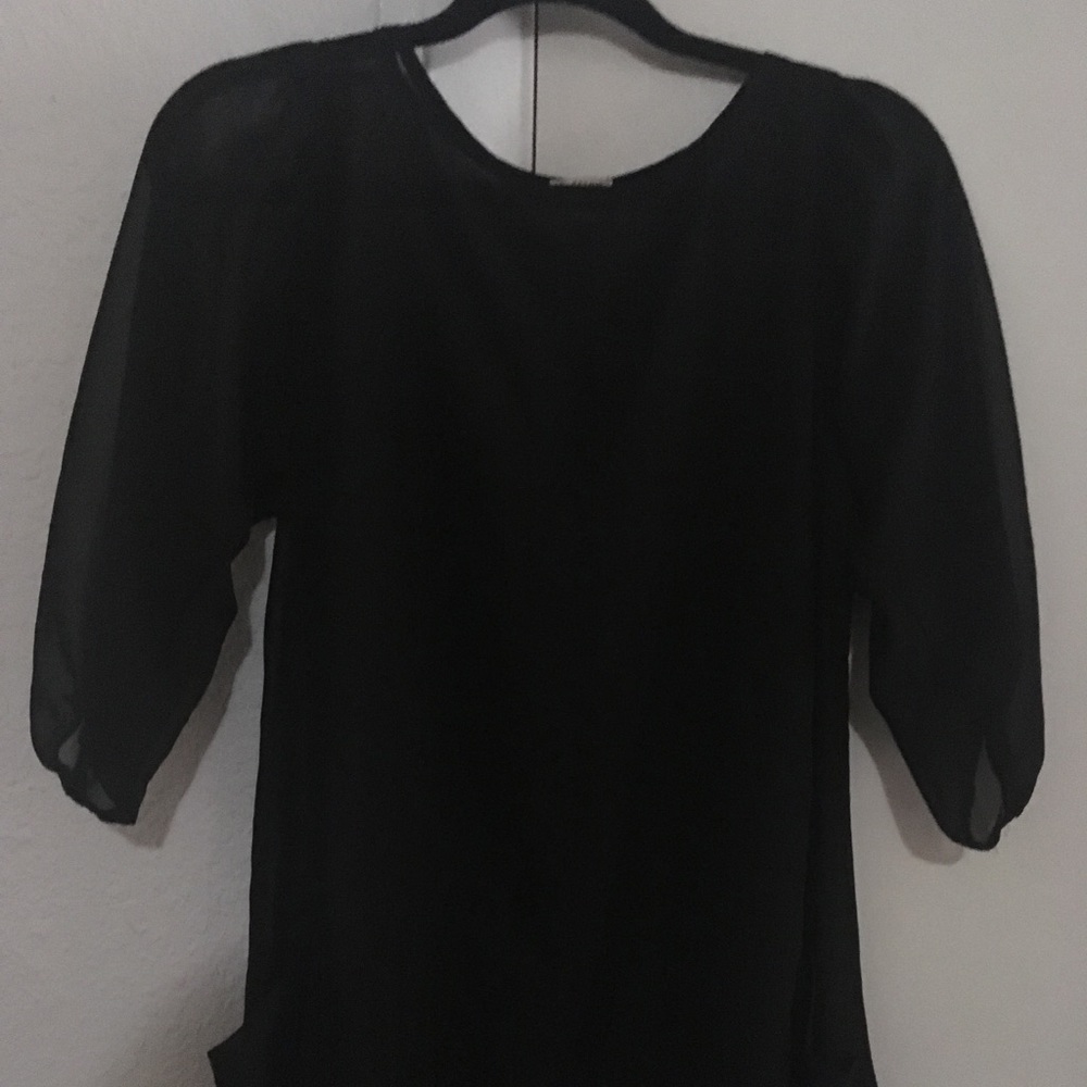 BLACK MESH DRESS